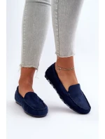 Dámské modré semišové mokasíny Ranica