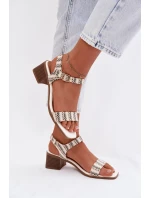 Dámské sandály na klíně bílé Sabela