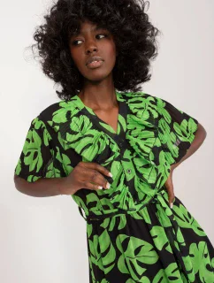 DHJ SK 15986 šaty.67 černá a zelená