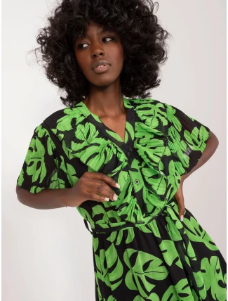 DHJ SK 15986 šaty.67 černá a zelená