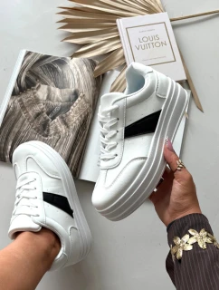 Dámské tenisky na platformě Elvessia – bílé