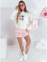 Dámská nadměrná mikina se srdíčky MADELIN šedá FashionStreet BY1459