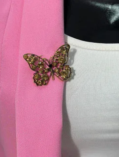 Brož Motýl A-2-21-7 meruňkové + zlato