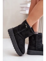 Vysoké dámské sněhule na platformě Big Star OO274898 černé Vysoké dámské sněhule na platformě Big Star OO274898 černé