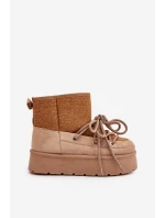 Sněhule S Vázáním Na Platformě Hnědé Mavora Sněhule S Vázáním Na Platformě Hnědé Mavora