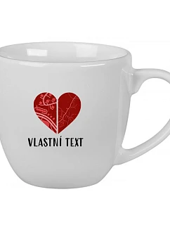 Personalizovaný keramický hrníček 400 ml - Dvě místa, jedno srdce