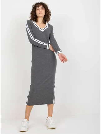Dámské šaty FA SK 8297.18P tmavě šedá - FPrice Dámské šaty FA SK 8297.18P tmavě šedá - FPrice