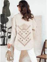 Dámská džínová bunda DALALIS light beige FashionStreet TY4320