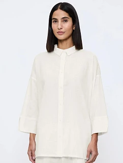 Summer Wear Boyfriend Shirt - SILK WHITE - TRIUMPH SILK WHITE - TRIUMPH