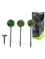 SADA SOLÁRNÍCH SVĚTEL 3 BOXWOOD KOULE 27 VEDL