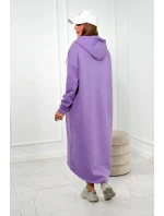 Zateplené šaty s kapucí fialka Zateplené šaty s kapucí fialka