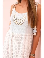 Dámské boho šaty s ramínky modrý Dámské boho šaty s ramínky modrý