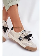 Dámské tenisky s dvojitým šněrováním Big Star TT274168 Béžové