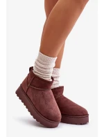 Sněhule Dámské Na Platformě Zateplené Kožíškem Tmavě Hnědé Xamella Sněhule Dámské Na Platformě Zateplené Kožíškem Tmavě Hnědé Xamella