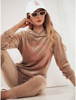 VIP PRIVATE velbloudí dámský velurový komplet FashionStreet AY0871 VIP PRIVATE velbloudí dámský velurový komplet FashionStreet AY0871