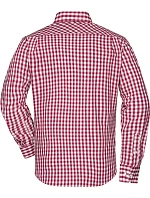 Daiber JN 617 Popelínová kostkovaná košile s dl. rukávem 02.0617 bordeaux/white