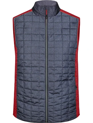 Daiber JN 740 Pánská pletená hybridní vesta 02.0740 red melange/anthracite melange
