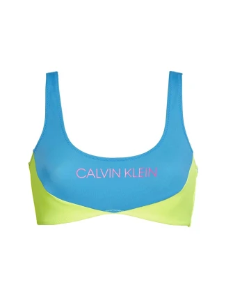 Vrchní díl plavek KW0KW00898-CEU modrožlutá - Calvin Klein Vrchní díl plavek KW0KW00898-CEU modrožlutá - Calvin Klein