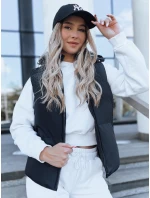 Dámská prošívaná vesta POPLAR černá FashionStreet TY3773