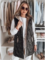 Dámská přechodná prošívaná vesta GLITTI černá FashionStreet TY4804 Dámská přechodná prošívaná vesta GLITTI černá FashionStreet TY4804