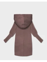 Bunda - přehoz přes oblečení typu alpaka v barvě mléčné čokolády s kapucí (19905.1) Bunda - přehoz přes oblečení typu alpaka v barvě mléčné čokolády s kapucí (19905.1)