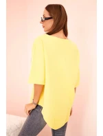 Dámská mušelínová košile s knoflíkem žlutý