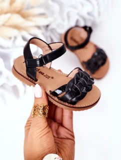 Dětské Sandály S Hadím Vzorem Černé Baxlee