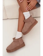 Semišové zimní boty pro ženy na platformě Vinceza 97962 béžové Semišové zimní boty pro ženy na platformě Vinceza 97962 béžové