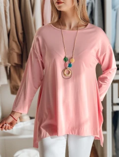 Dámská máslová halenka oversize s přívěskem COMFILA růžová FashionStreet RY2790