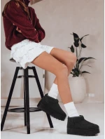 Dámské látkové sněhule s kožešinou černé FashionStreet ZY1296 Dámské látkové sněhule s kožešinou černé FashionStreet ZY1296