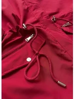 Oboustranná dámská bunda v bordó barvě (BR9762)