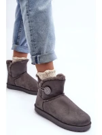 Ocieplené Dámské Sněžky Se Zdobením Šedá Siriol