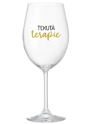 TEKUTÁ TERAPIE - čirá sklenice na víno 350 ml