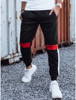 Pánské tepláky se stahovací šňůrkou černé FashionStreet UX4448