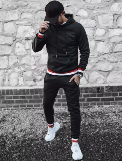 FashionStreet černá pánská tepláková souprava AX0662