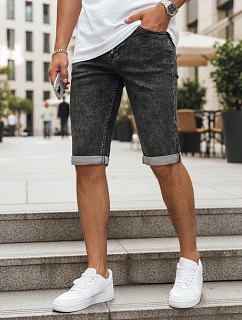 Pánské tmavě šedé džínové šortky FashionStreet SX2617