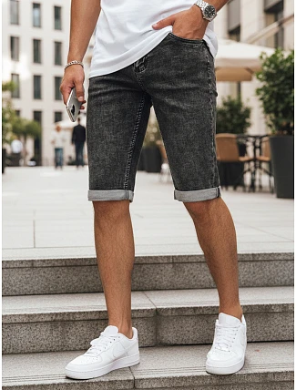 Pánské tmavě šedé džínové šortky FashionStreet SX2617