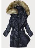 Tmavě modrá prošívaná dámská bunda (H-97-2)