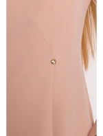 M876 Šaty s širokými manžetami - béžové