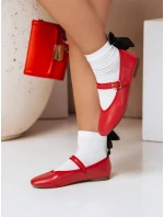 Dámské baleríny na zip ELLICAN červené FashionStreet ZY0661