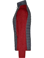 Daiber JN 741 Dámská pletená hybridní bunda 02.0741 red melange/anthracite melange