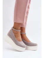 Dámské espadrilky na klíně šedé Malla