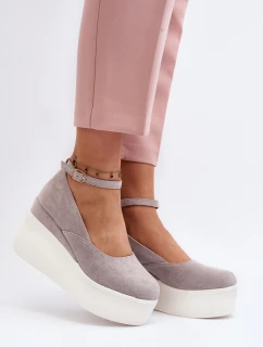 Dámské espadrilky na klíně šedé Malla