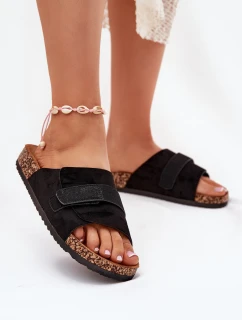 Dámské Pantofle S Hákem Na Korek Platině Černé Baylin