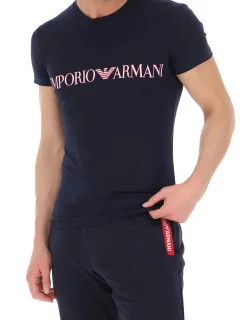 Pánské tričko 111035 1P516 00135 námořnická modrá - Emporio Armani