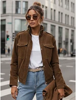Dámská semišová bunda / bomber TY5578 Tmavě hnědá - Fashion Street Dámská semišová bunda / bomber TY5578 Tmavě hnědá - Fashion Street