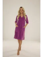 Dámský župan se zipem De Lafense 431 Velur M-4XL Dámský župan se zipem De Lafense 431 Velur M-4XL