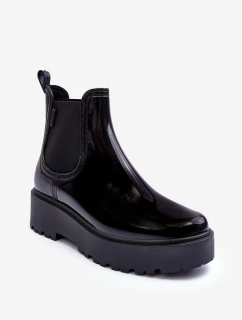 Lakované Kalhoty Boty Na Platformě Big Star MM274395 Černé