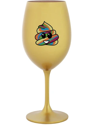 DUHOVÉ VESELÉ EE - zlatý pohár na víno 350 ml