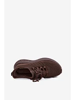 Lehké sportovní slip-on boty dámské textilní Big Star UU274055 Čokoládové Lehké sportovní slip-on boty dámské textilní Big Star UU274055 Čokoládové